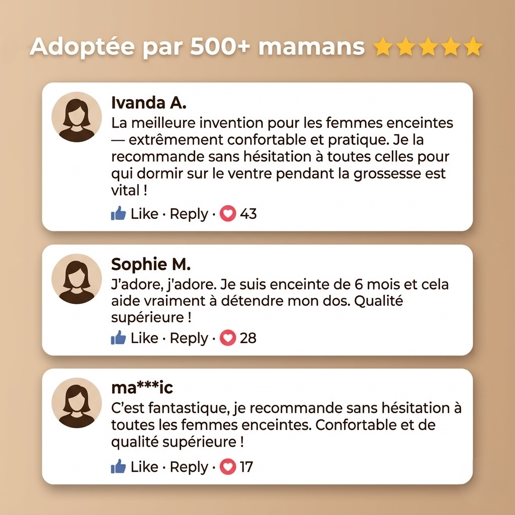 Matelas de Grossesse COZY™ — Dors sur le ventre sans comprimer bébé, dès cette nuit